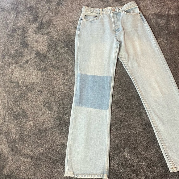 REFORMATION Tahoe Blue Jeans With Darker Blue Patch ( 26 ) - Picture 3 of 8